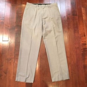 Calvin Klein Flat Front Grey Work Slacks Pants 33